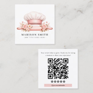 Blush Chef Bakbenodigdheden Vierkante Visitekaartje