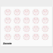 Blush Cherry Baby Shower Bedank Sticker (Vel)