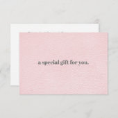 Blush Chic | Carte cadeau Elegant Leather Look (Devant / Derrière)