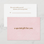 Blush Chic | Plain Elegant Leather Kijk Gift Kaart (Voorkant / Achterkant)