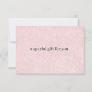 Blush Chic Plain Elegant Leather Kijk Gift Kaart