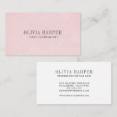 Blush Chic | Plain Elegant Leather Kijk Visitekaartje (Voorkant / Achterkant)