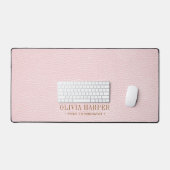 Blush Chique Elegant FAKE Leather PROFESSIONAL Bureaumat (Keyboard & Muis)