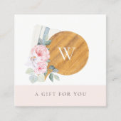 Blush Chopping Board Certificat cadeau floral (Devant)