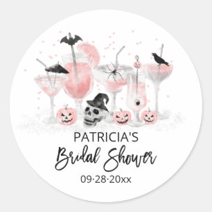 Blush Cocktails Halloween Vrijgezellenfeest Ronde Sticker
