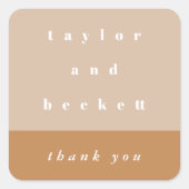 Blush Color Block gepersonaliseerd dank u Sticker (Voorkant)