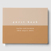 Blush Color Block Wedding Gastenboek (Voorkant)