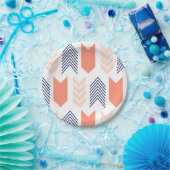 Blush, coral & Navy Arrows Paper Bord (Feest)