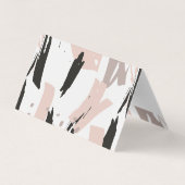 Blush Crash Moderne BrushStrokes Compositie Visitekaartjes (Achterkant)
