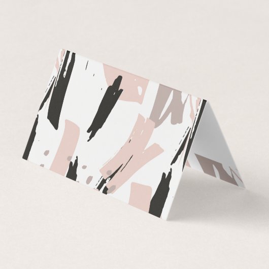 Blush Crash Moderne BrushStrokes Compositie Visitekaartjes (Achterkant)
