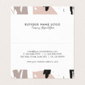 Blush Crash Moderne BrushStrokes Compositie Visitekaartjes (Binnenkant ongevouwen)