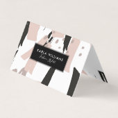 Blush Crash Moderne BrushStrokes Compositie Visitekaartjes (Voorkant)