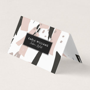 Blush Crash Moderne BrushStrokes Compositie Visitekaartjes