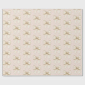 Blush Cream Hearts Bows Birthday Cadeaupapier (Vlak)