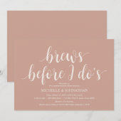 Blush Cream Rustic Wedding Rehearsal Dinner Kaart (Voorkant / Achterkant)
