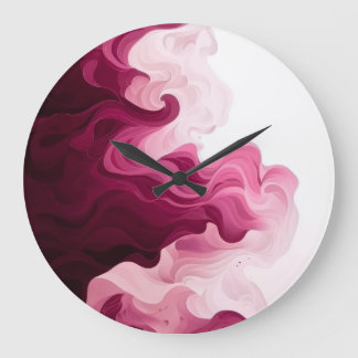 Blush Crimson Vloeibare Golven Grote Klok