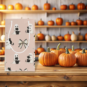 Blush Cute Ghosts and Cats on Halloween Cadeau Sac