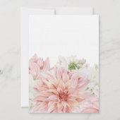 Blush Dahlias Floral Faire-part de mariage (Dos)