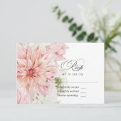 Blush Dahlias Floral Wedding RSVP (Debout devant)