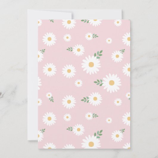 Blush Daisy 70th Birthday Invitation (Dos)