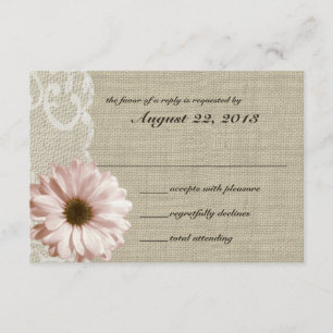 Blush Daisy et Lace Country Burlap Réponse
