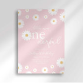 Blush Daisy Little Miss Onederful Uitnodiging