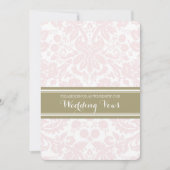 Blush Damask Gelofte Vernieuwing Uitnodiging (Voorkant)