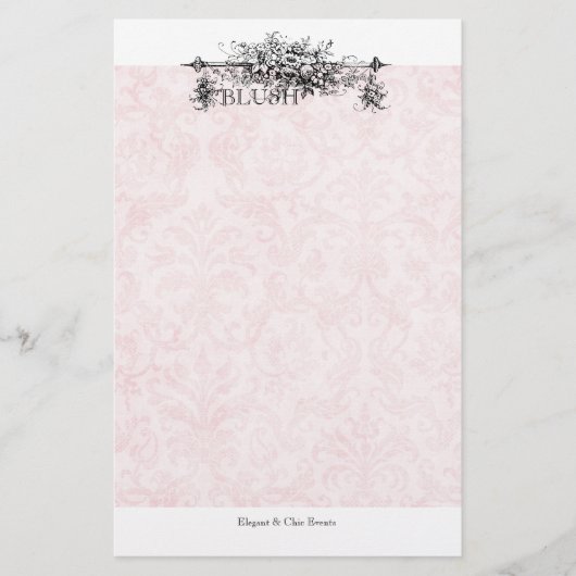 Blush Damask Stationery Packages Briefpapier (Voorkant)