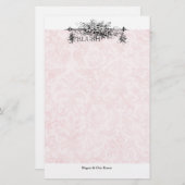 Blush Damask Stationery Packages Briefpapier (Voorkant / Achterkant)