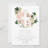 Blush Dew Baptism Christening Invitation (Devant)