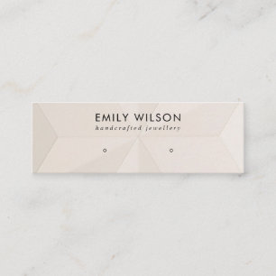 BLUSH DIAMOND TEXTURE STUD EARRING DISPLAY-KAART MINI VISITEKAARTJE