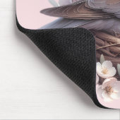 Blush Dove Nest met bloemen en olijftakken Muismat (Hoek)