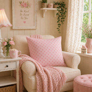 Blush Dream Zacht Roze Stippen Kussen