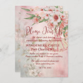 Blush Dress QR Code Trouwen Informatiekaartje (Voorkant / Achterkant)