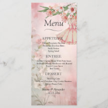  Blush Dress Wedding Menu