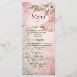 Blush Dress Wedding Menu