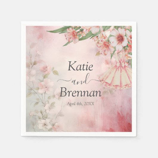  Blush Dress Wedding Servet (Voorkant)
