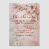  Blush Dress Wedding Vellum Uitnodigingen (Voorkant)