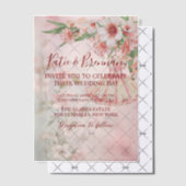  Blush Dress Wedding Vellum Uitnodigingen (Offset (Uitnodiging))