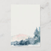 BLUSH DUSKY BLUE MOUNTAINES PINE WEDDING RSVP INFORMATIEKAARTJE (Achterkant)