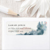BLUSH DUSKY BLUE MOUNTAINS PINE ÉTIQUETTE DE ADRES (En situation)