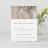 BLUSH DUSKY ROSE GOLD AGATE VOW RENEWAL INVITATION (Debout devant)