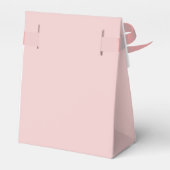 Blush Dusty Pink Girly Script Monogram Naam Modern Bedankdoosjes (Achterkant)