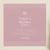 Blush dusty pink modern baptism Invitation