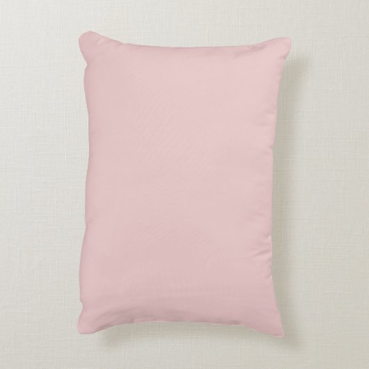 Blush Dusty Pink Modern Script Girly Monogram Naam Accent Kussen (Achterkant (Verticaal))