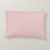 Blush Dusty Pink Modern Script Girly Monogram Naam Accent Kussen (Achterkant)