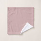 Blush Dusty Pink Modern Script Girly Monogram Naam Bad Handdoek (Wasdoekje)