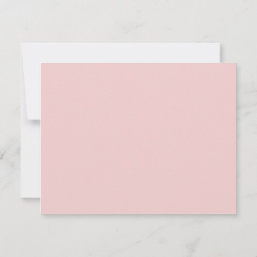 Blush Dusty Pink Modern Script Girly Monogram Naam Bedankkaart (Achterkant)