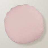 Blush Dusty Pink Modern Script Girly Monogram Naam Rond Kussen (Achterkant)