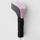 Blush Dusty Pink Monogram Initial Name Minimal Golfheadcover (Schuin)